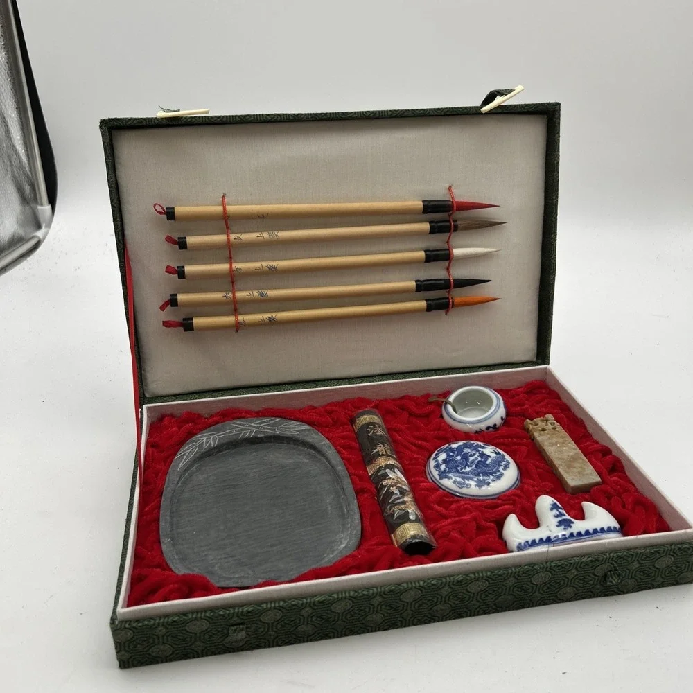 Vtg. Chinese Calligraphy & Name Stamp Set (CAROL) In Unused Excellent Condition